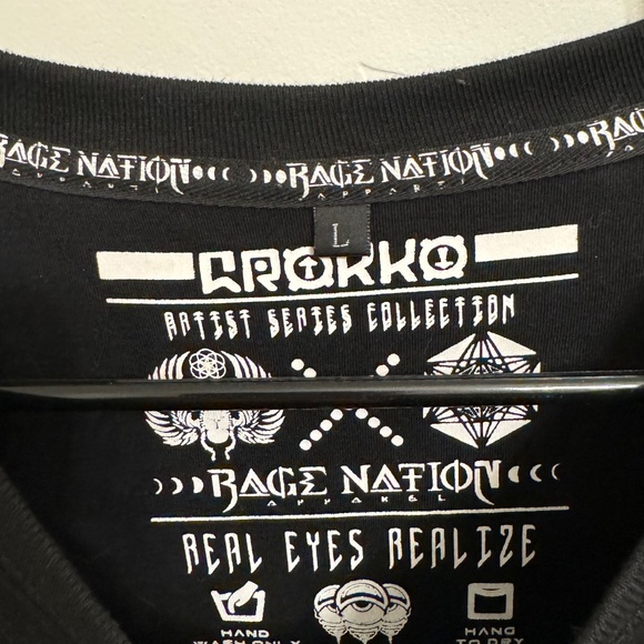 Rage Nation Psychedelic Rave Shirt Eye - Picture 3 of 7